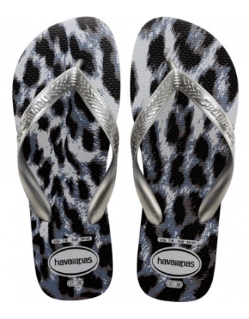 HAVAIANAS TOP ANIMALS CINZA GELO / PRATA 3499 35/36