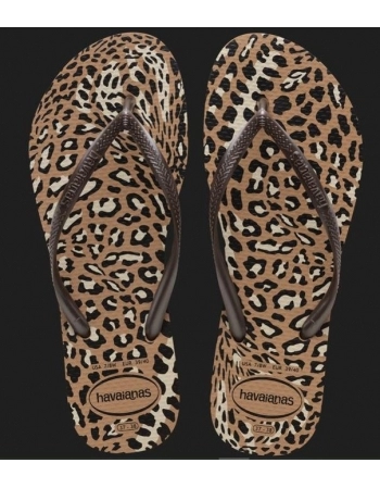 HAVAIANAS SLIM ANIMALS ROSE GOLD/CAFÉ 6841 35/36