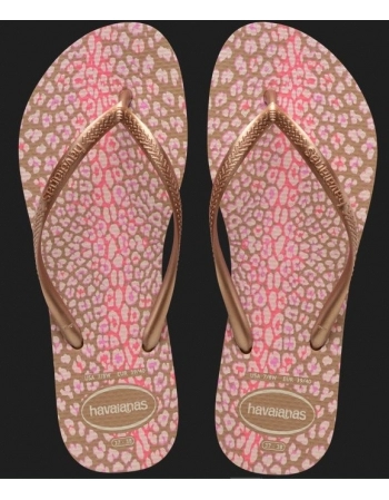 HAVAIANAS SLIM ANIMALS ROSE GOLD METALICO 8548 35/36