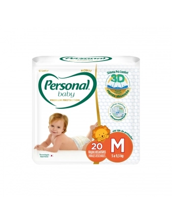 FRALDA PERSONAL BABY PREMIUM MÉDIA JUMBO 9X20