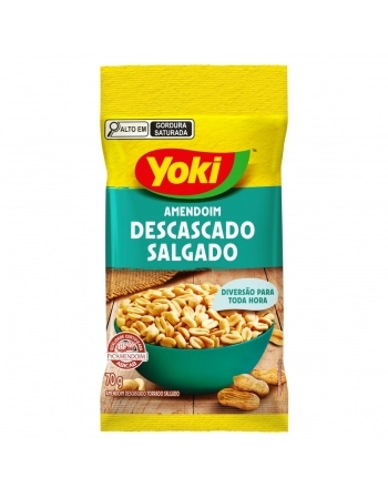 AMENDOIM DESCASCADO SALGADO 12X70G