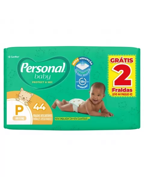 FRALDA PERSONAL BABY PROTECT&SEC PEQUENA 9XL44P42PADS