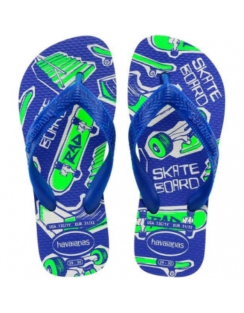 HAVAIANAS KIDS ATHLETIC BRANCO/AZUL NAVAL 2833 25/26