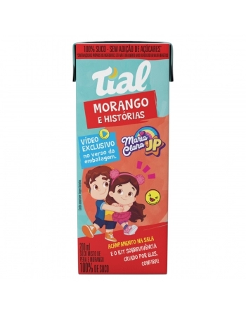 TIAL SUCO MORANGO E PERA 100% 24X 200ML