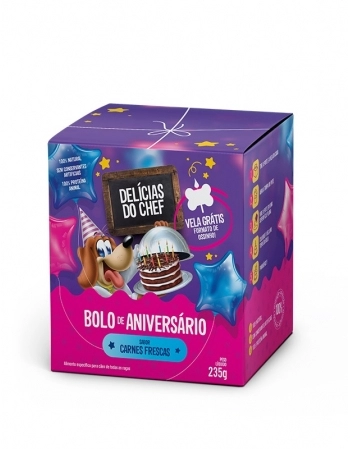 BOLO DE ANIVERSARIO - SABOR CARNES FRESCAS 6X235G