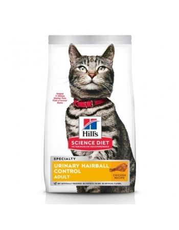 HILLS SD GATOS ADULTOS CUIDADO URINÁRIO E CONTROLE DE BOLAS DE PELO FRANGO 4X1,5KG