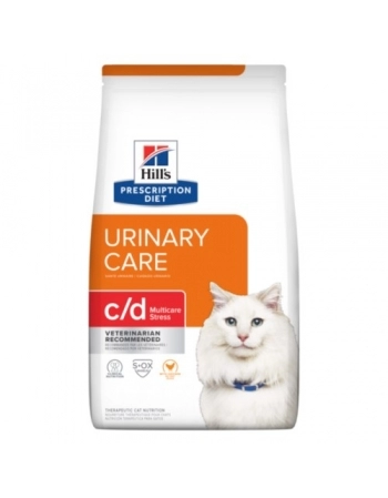 HILLS PD C/D GATOS ADULTOS MULTICARE STRESS - CUIDADO URINÁRIO 4X1,81KG