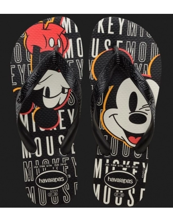 HAVAIANAS TOP DISNEY BRANCO/PRETO/PRETO 3471 39/40