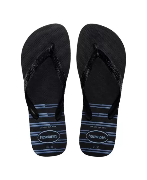 HAVAIANAS TOP BASIC PRETO/PRETO/AZUL 3983 39/40