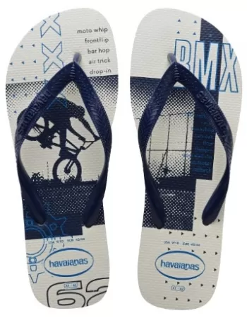 HAVAIANAS TOP ATHLETIC BRANCO/MARINHO 0052 43/44