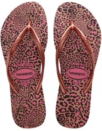 HAVAIANAS SLIM ANIMALS ROSA CROCUS/DOURADO BLUSH 6459 35/36