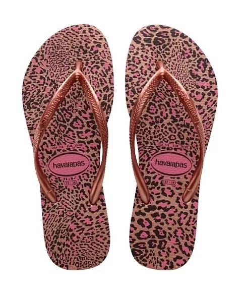 HAVAIANAS SLIM ANIMALS ROSA CROCUS/DOURADO BLUSH 6459 35/36