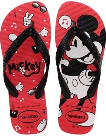 HAVAIANAS TOP DISNEY VERMELHO RUBI/PRETO 4349 39/40