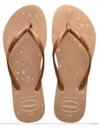 HAVAIANAS SLIM GLOSS BEGE PALHA 0121 35/36