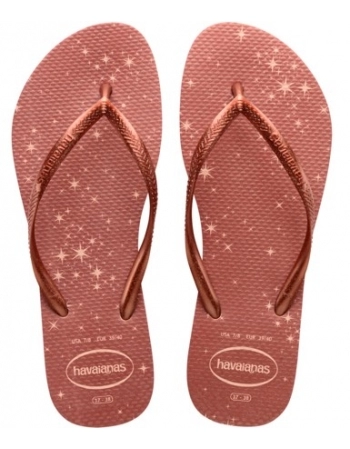 HAVAIANAS SLIM GLOSS ROSA BALLET/ DOURADO BLUSH 3606 35/36